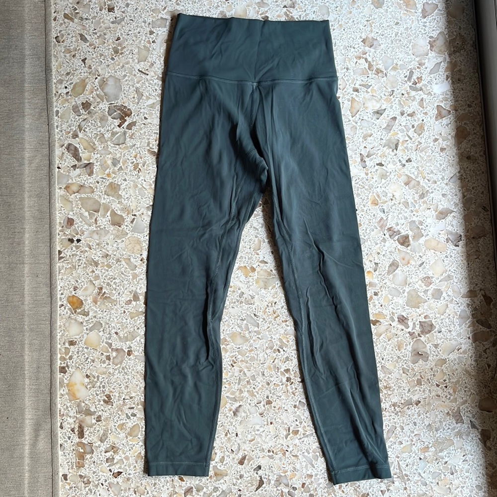 Lululemon Align 7/8 size 6 dust blue color, shows some signs of wear